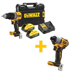 Дрель-шуруповерт аккумуляторная безщеточная ударная + подарок DeWALT DCD805H2T+DCF840N