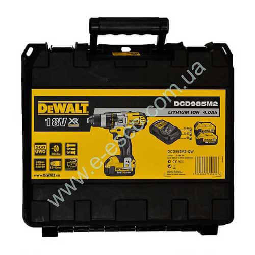 Дрель-шуруповерт аккумуляторная безщеточная ударная DeWALT DCD985M2 — Уценка - фото 2