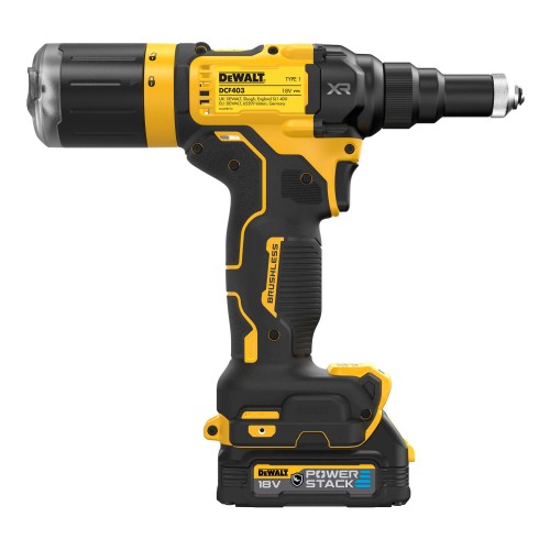 Заклепувальник акумуляторний безщітковий DeWALT DCF403E1GT (DCF403E1GT) - фото 2