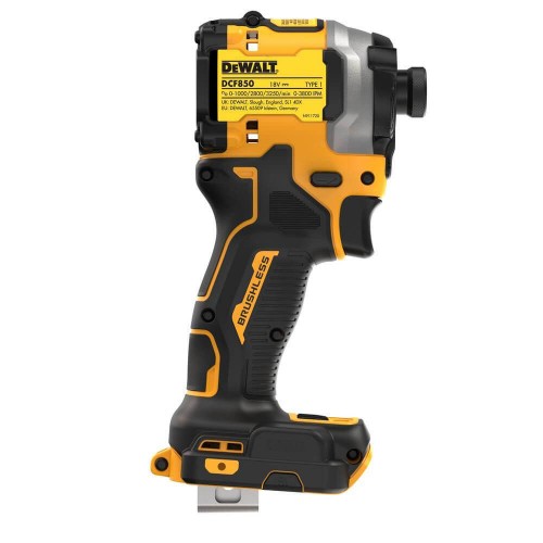 Шуруповерт ударный аккумуляторный бесщеточный DeWALT DCF850NT (DCF850NT) - фото 2