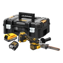 Напильник ленточный аккумуляторный бесщеточный DeWALT DCM200E2T