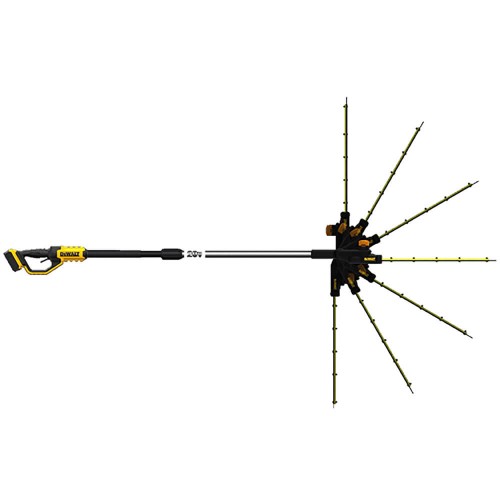 Кусторез аккумуляторный бесщеточный со штангой DeWALT DCMPH566P1 - фото 3