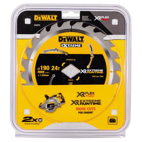 Диск пильный XR FLEXVOLT EXTREME c ромбовидной посадкой DeWALT DT40270 - фото 1